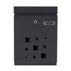 Zenewood verzinkte Stahlwandmontage Moderne Design Mailbox - WLD18G