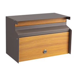 Zenewood Holzkorn verzinkter Stahlwandmontage Outdoor Mailbox - W1834