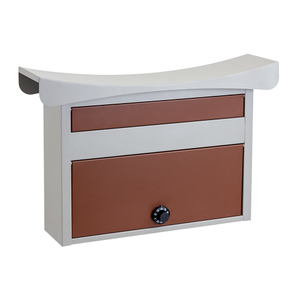 Zenewood-Briefkasten aus verzinktem Stahl zur Wandmontage – W1881