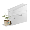 Zenewood verzinkte Stahlwandmontage-Mailbox mit Anlagenhalter- WPM02G