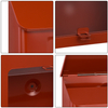 Zenewood verzinkte Stahlwandmontage Red Mailbox - WL002