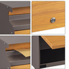 Zenewood Holzkorn verzinkter Stahlwandmontage Outdoor Mailbox - W1834
