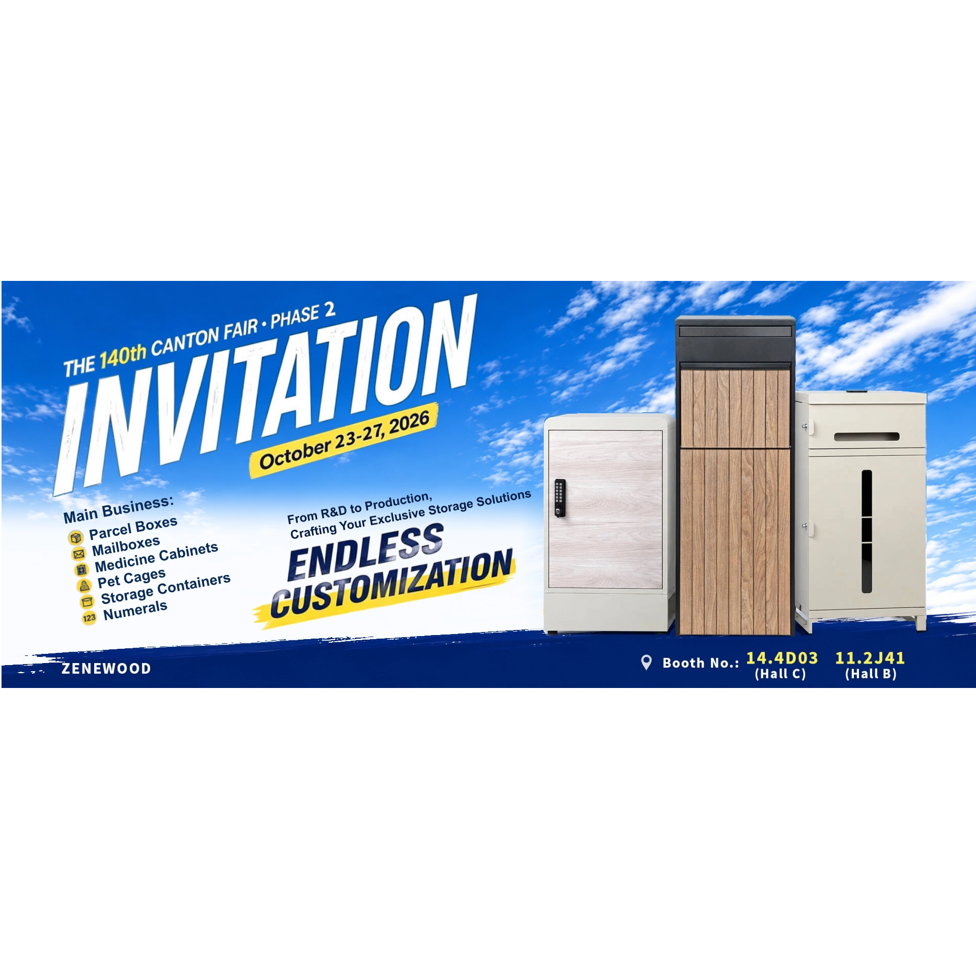 Treffen Sie Zenewood auf der 140. Canton Fair · Phase 2 (Stand 14.4D03 & 11.2J41)