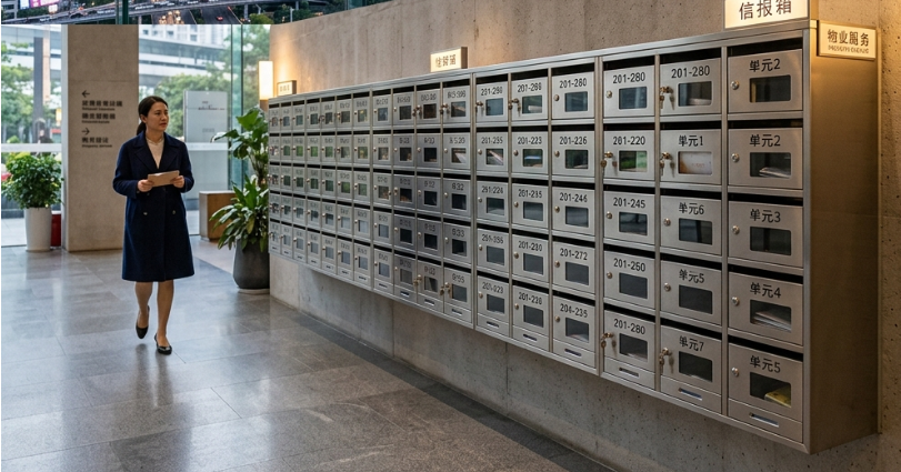 Briefk&auml;sten f&uuml;r Wohnungen in China